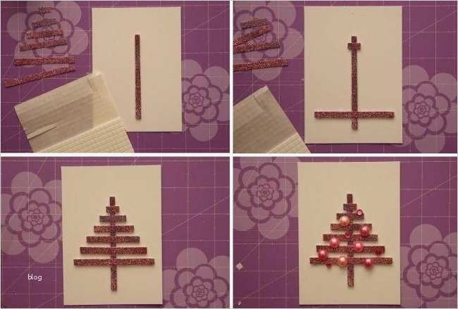 Weihnachtskarte Tannenbaum Vorlage Cool Weihnachtskarten Basteln – Ideen Mit Glitzernden