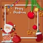 Weihnachtskarte Tannenbaum Vorlage Einzigartig Weihnachtskarte Vorlage Mit Santa Im Schornstein