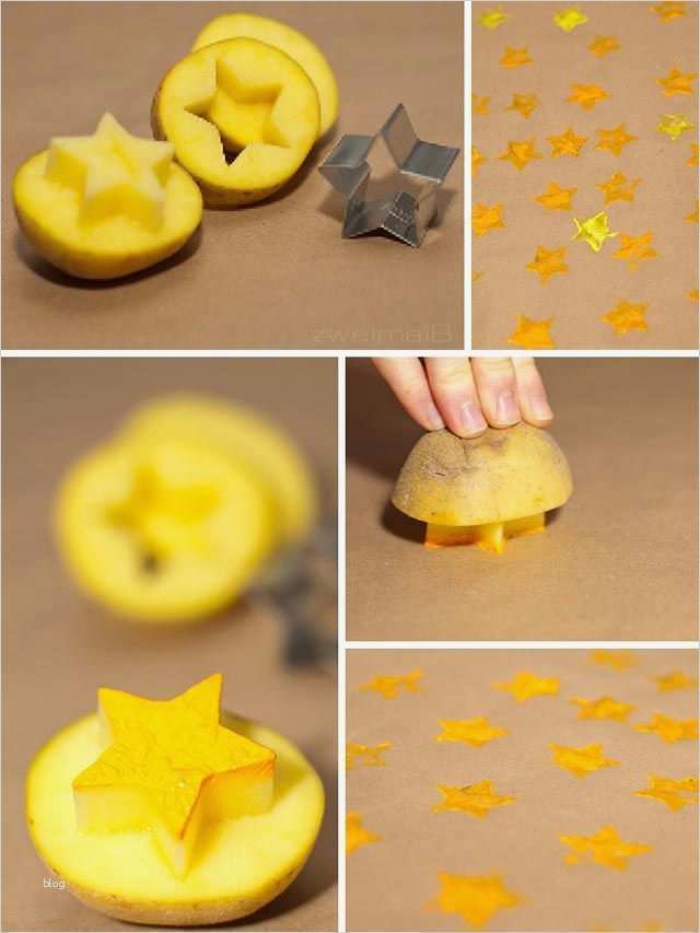 Weihnachtskarten Mit Kindern Basteln Vorlagen Beste Weihnachtskarten Mit Kartoffelstempeln Gestalten Super