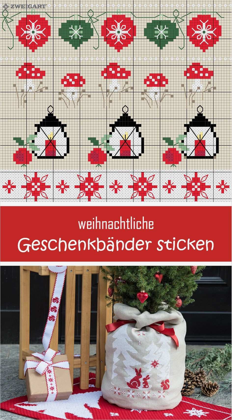Weihnachtskarten Sticken Vorlagen Cool Weihnachtliche Geschenkbänder Mit Weihnachtsmotiven