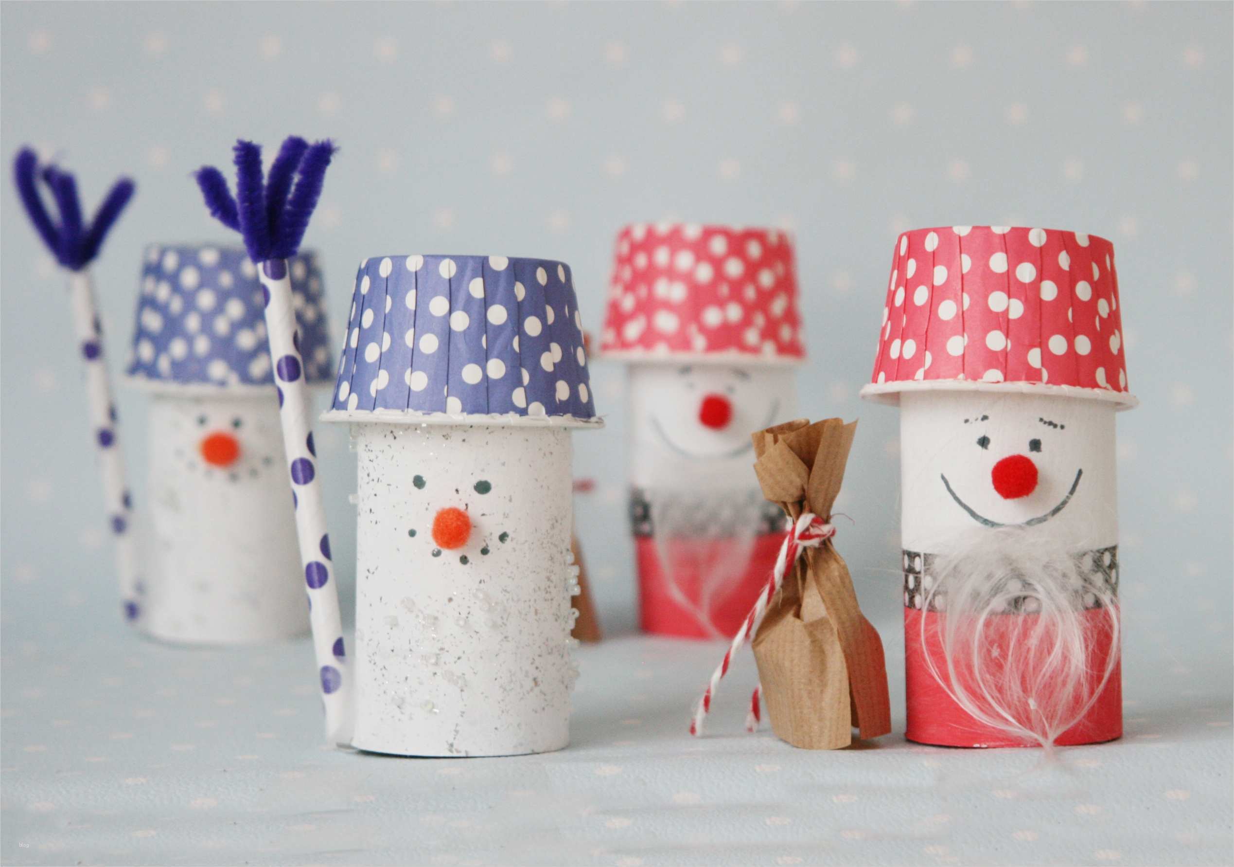 Weihnachtsmann Basteln Vorlagen Beste Schneemann Aus toilettenpapierrolle Basteln Ganz Einfach