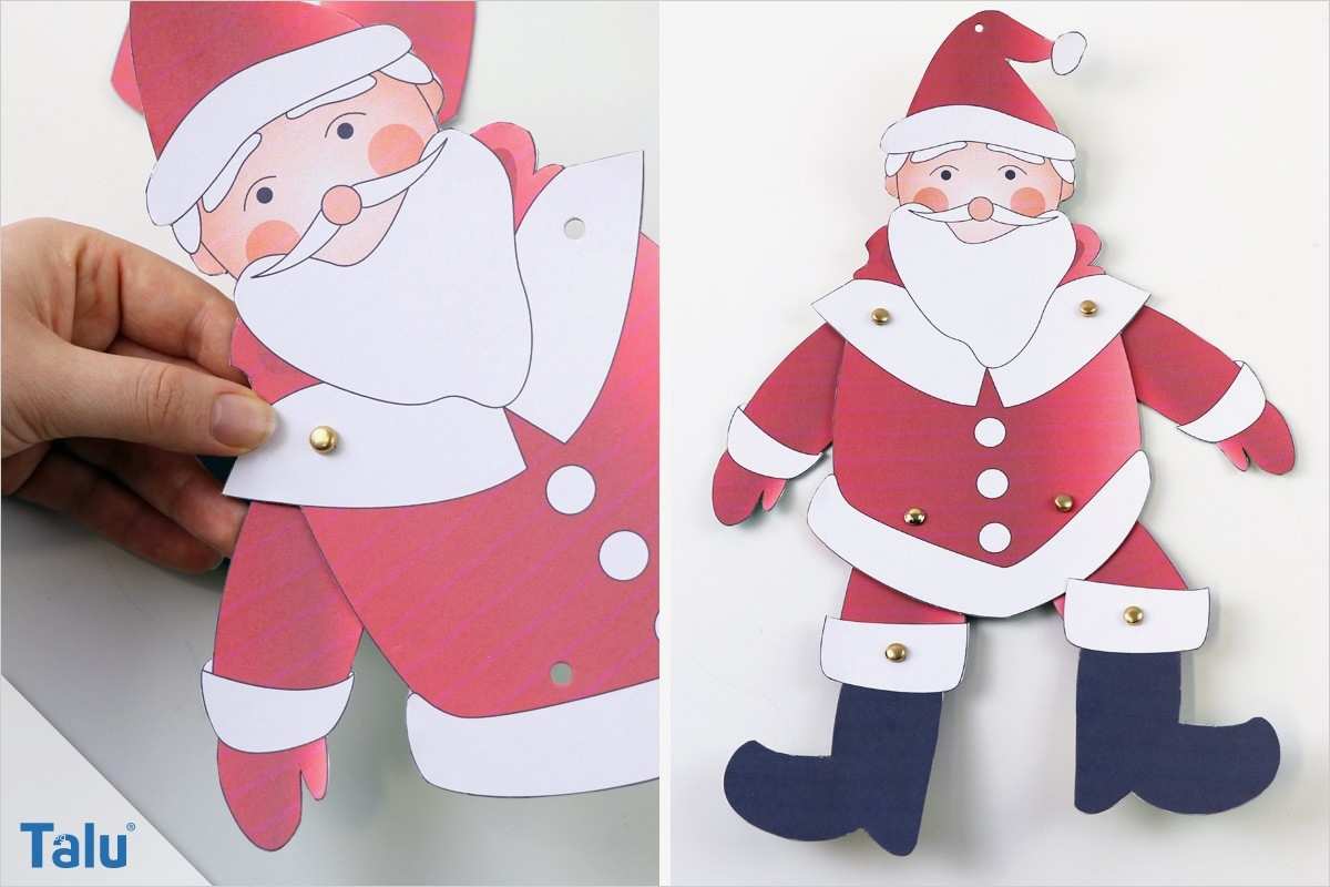 Weihnachtsmann Basteln Vorlagen Bewundernswert Weihnachtsmann Basteln Anleitung Und Vorlagen Talu