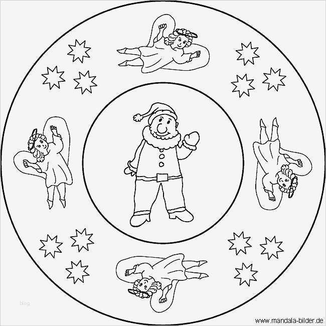Weihnachtsmann Vorlage Zum Ausdrucken Angenehm Mandala Mit Dem Weihnachtsmann Zu Weihnachten