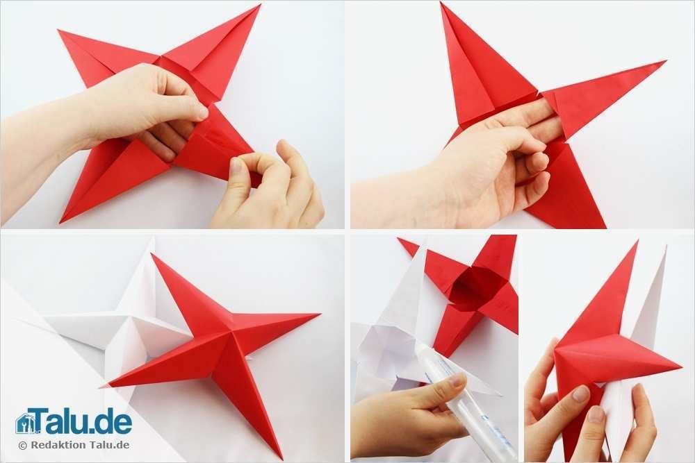 Weihnachtssterne Basteln Vorlagen Kostenlos Angenehm Weihnachtsstern Falten 5 Ideen Zum Basteln Talu
