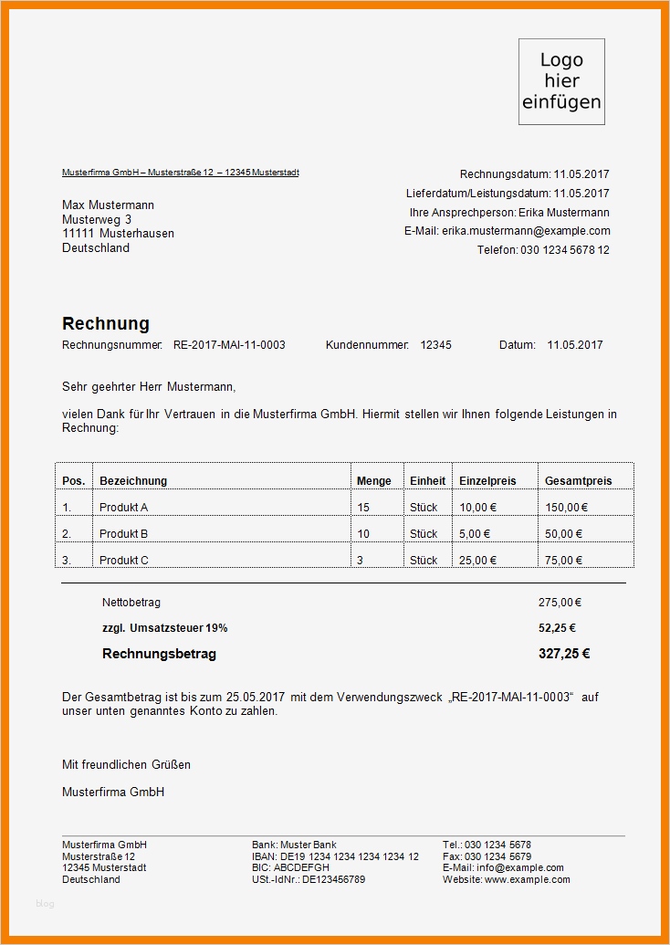 Weiterbelastung Rechnung Vorlage Einzigartig 13 Rechnung Vorlage