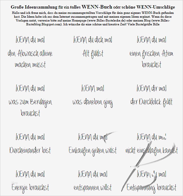 Wenn Buch Vorlagen Pdf Erstaunlich Billes Bastelblog Bastel Dir Lebensfreude Genial Große