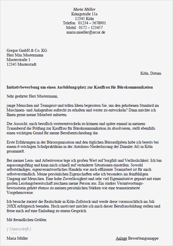 Werbebrief Vorlage Word Schönste Bewerbung Kaufmann Frau Für Bürokommunikation