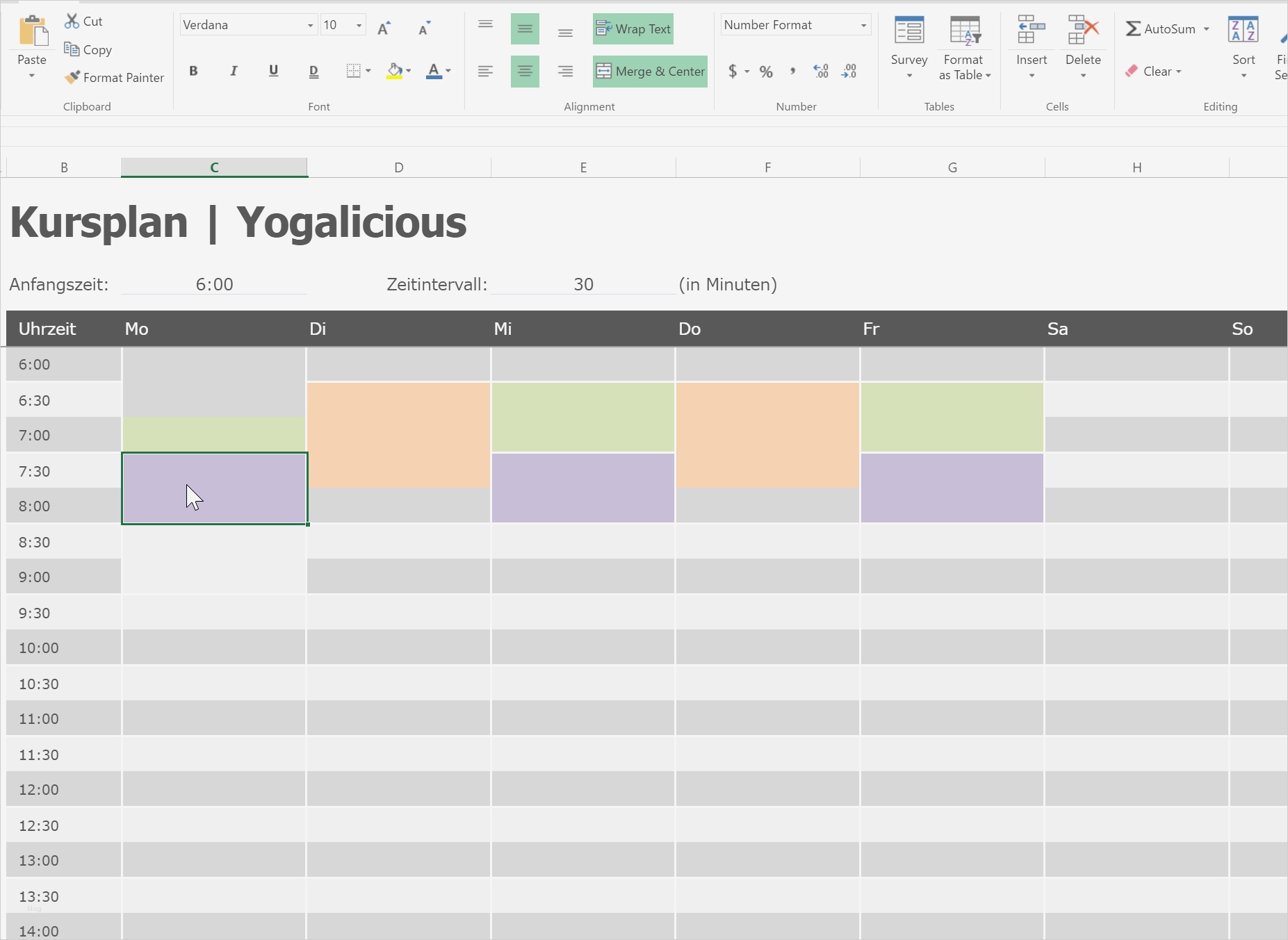 Werbeplan Erstellen Vorlage Großartig Kursplan In Excel Erstellen Mit Kostenloser Vorlage