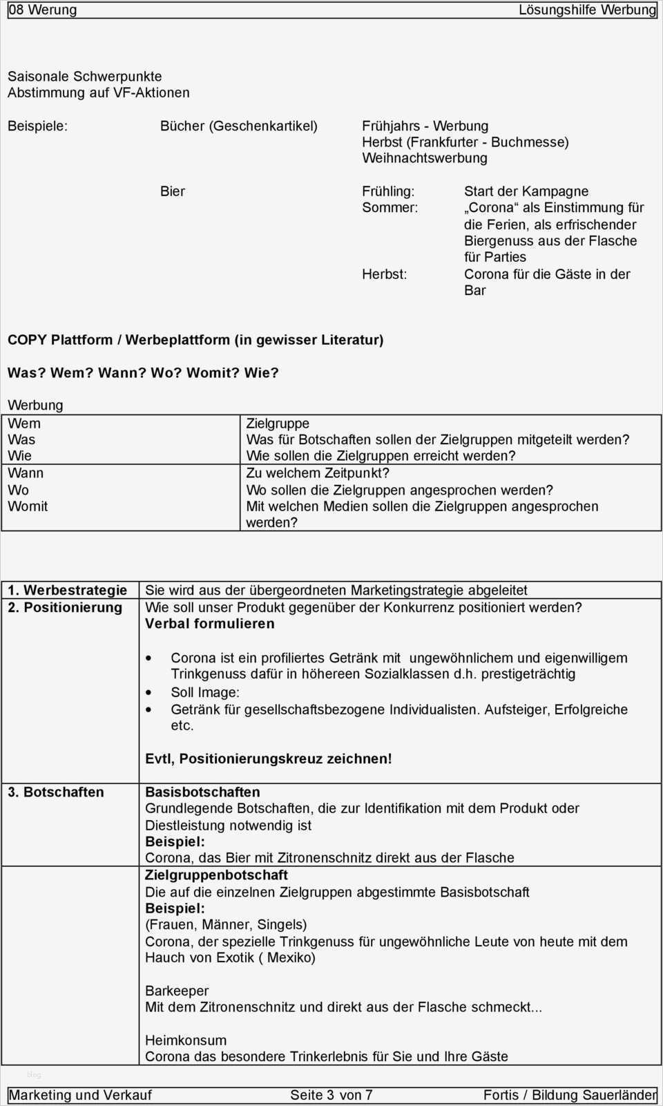 Werbeplan Erstellen Vorlage Süß Lösungshilfe Für Werbeplanung Pdf