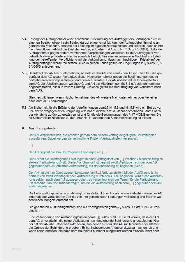 Werkvertrag Subunternehmer Vorlage Beste Ausgezeichnet Vorlage Für Die Vorlage Von