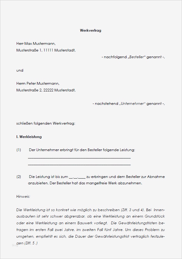 Werkvertrag Subunternehmer Vorlage Wunderbar Vorlage Für Einen Werkvertrag Auf Russisch Zum Download