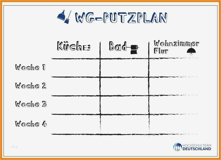 Wg Vertrag Untereinander Vorlage Erstaunlich 10 Wochen Putzplan Vorlage