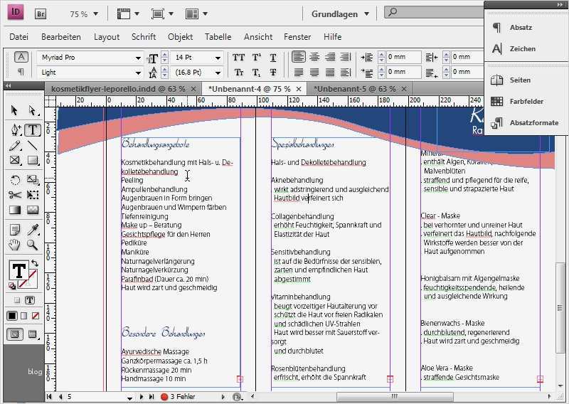 Wickelfalz Flyer Vorlage Indesign Angenehm Flyerdesign Im Faltformat Am Beispiel Eines