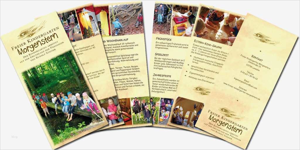 Wickelfalz Flyer Vorlage Indesign Inspiration Printdesign Flyer Erstellen Für Kindergarten Morgenstern