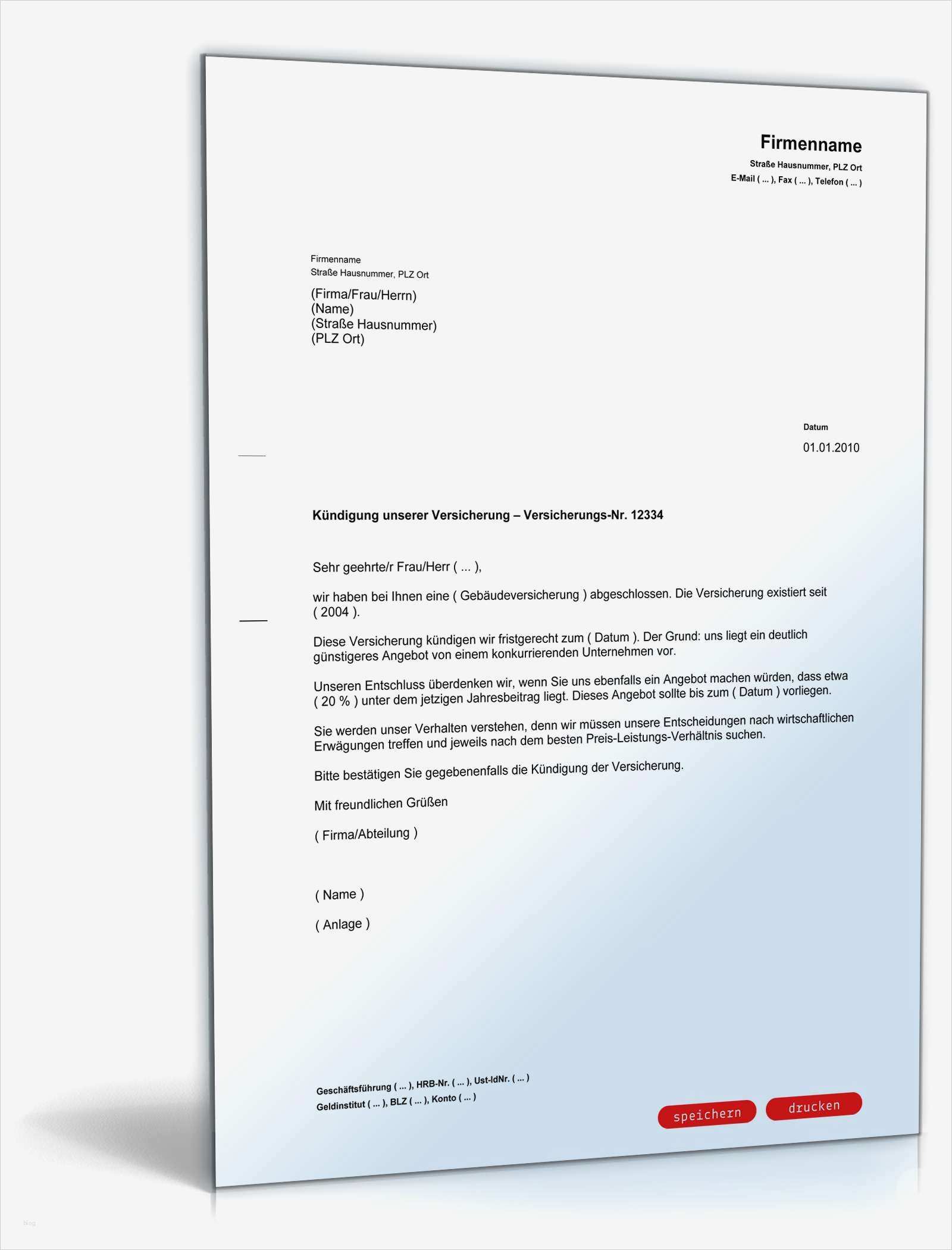 Widerruf Kündigung Versicherung Vorlage Gut Kündigung Versicherung