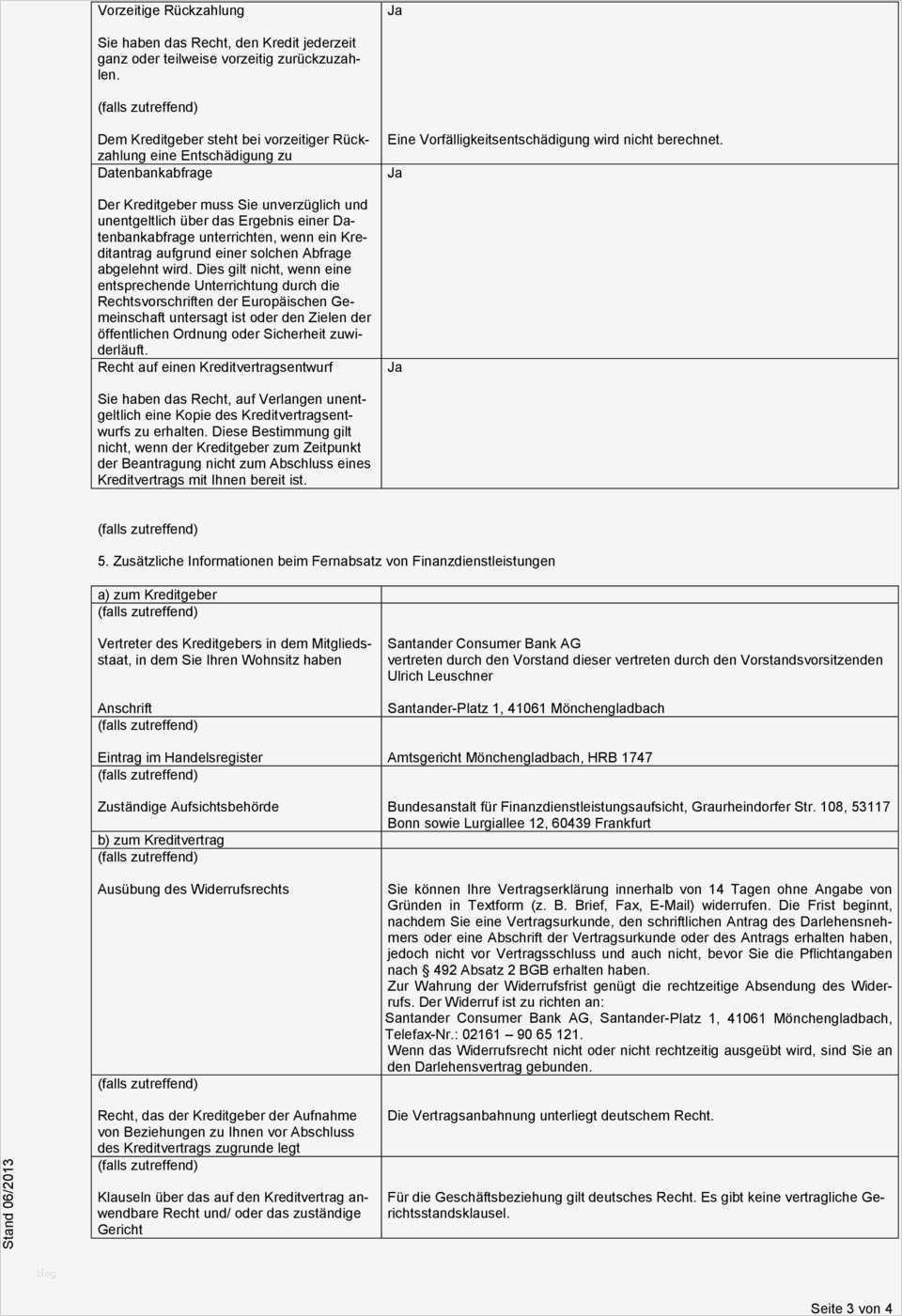 Widerruf Rsv Santander Vorlage Erstaunlich Bitte überprüfen Sie Vollständigkeit Der formulare