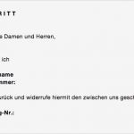 Widerruf Versicherung Vorlage Hübsch Beispiel