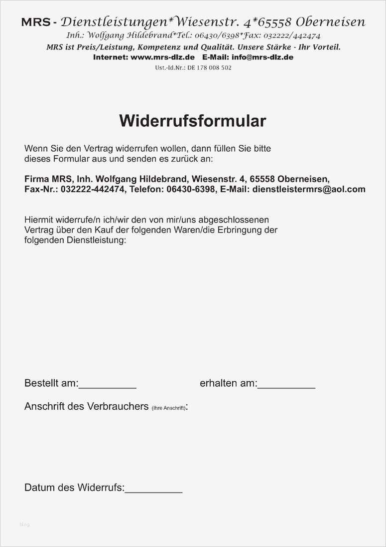 Widerrufsformular