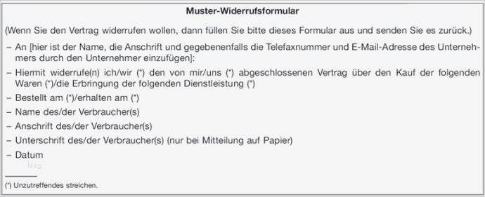 Widerrufsformular Vorlage Best Of Faq Zum Neuen Muster Widerrufsformular