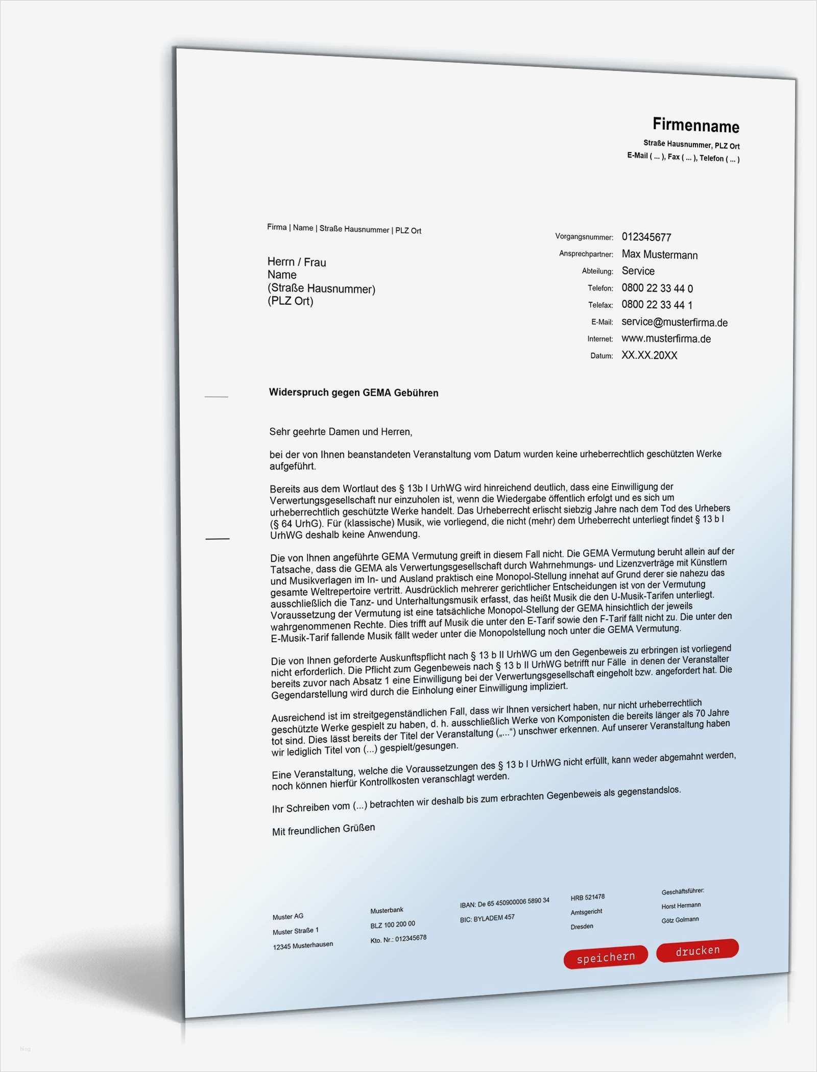 Widerspruch Agb Vorlage Erstaunlich Widerspruch Gegen Gema Gebühren