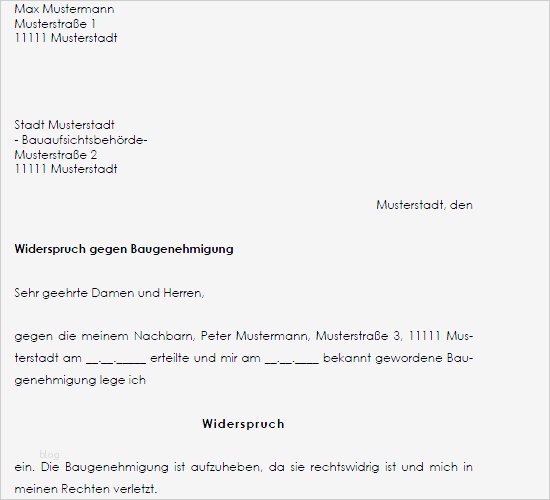 Widerspruch Gegen Bußgeldbescheid Vorlage Genial Widerspruch Baugenehmigung Nachbar Muster Als Download