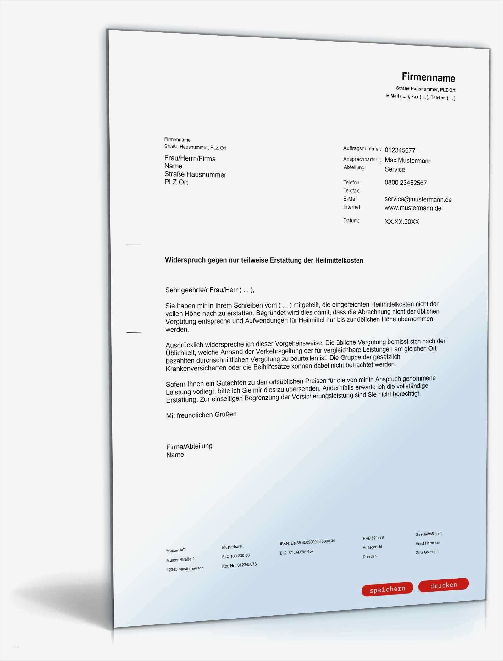 Widerspruch Kontoführungsgebühren Vorlage Bewundernswert Widerspruch Gegen Teilweise Erstattung Durch Pkv