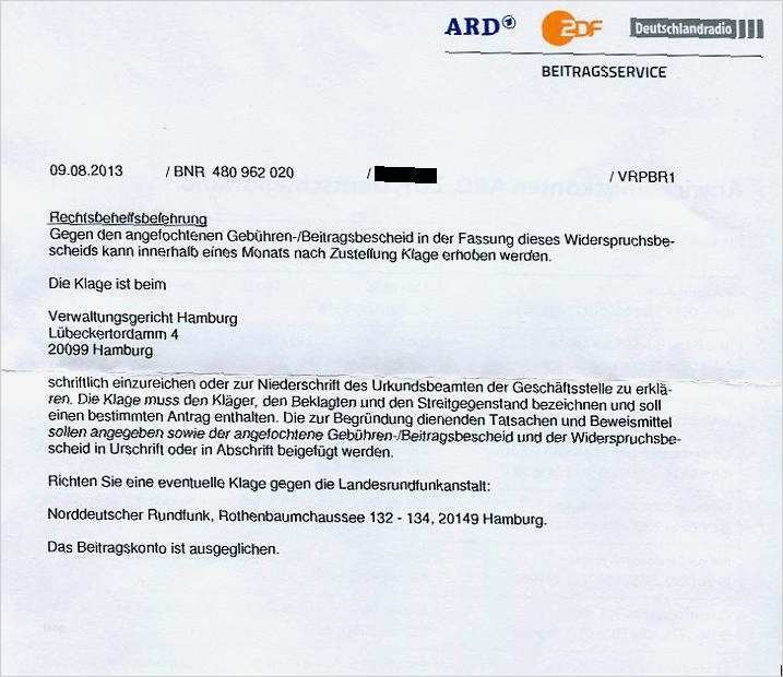 Widerspruch Rechnung Vorlage Kostenlos Genial Gez Musterschreiben – Bernd Höcker – Erste Erfolge Gegen