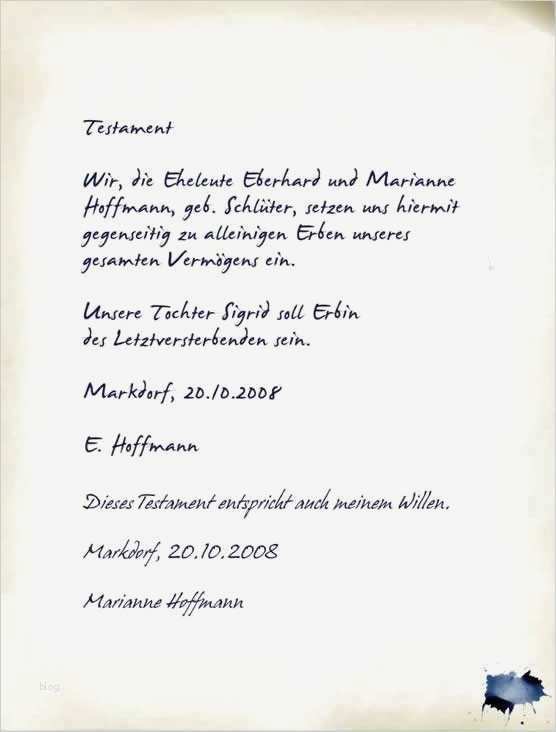 Wie verfasse ich ein Testament Bestattungsinstitut