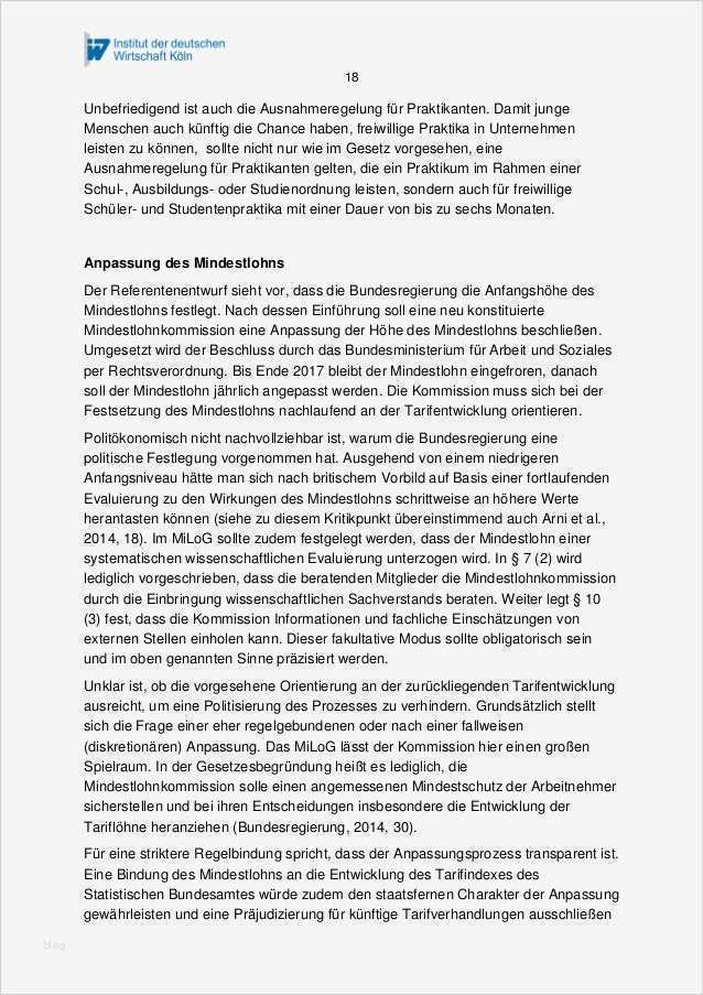 Wie Schreibt Man Einen Wochenbericht Für Ein Praktikum Vorlage Süß Das Deutsche Mindestlohngesetz – Eine Erste ökonomische