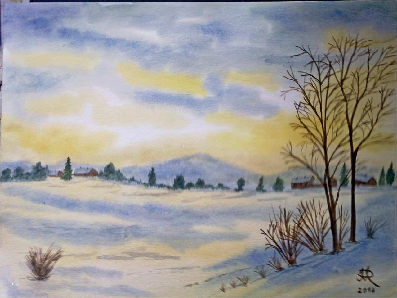 Winterlandschaft Vorlagen Cool Bild Aquarell Landschaften Winterlandschaft Von Manfred