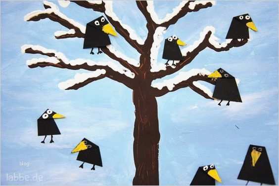 Winterlandschaft Vorlagen Hübsch Baum Mit Raben Winter Pinterest