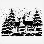 Winterlandschaft Vorlagen Neu Fenster Kunststoff Schablone Din A4 Rehe