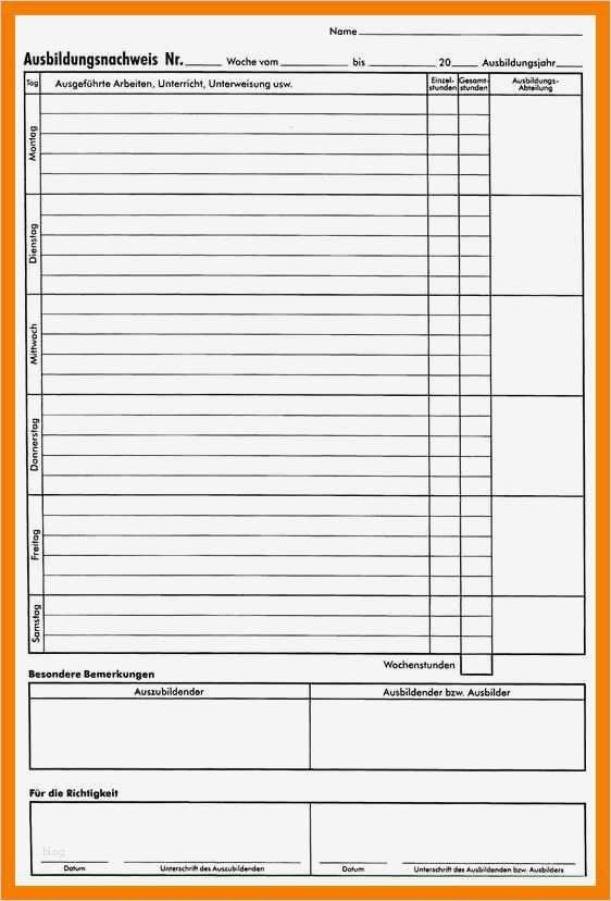 Wochenbericht Vorlage Süß 7 Wochenbericht Vorlage