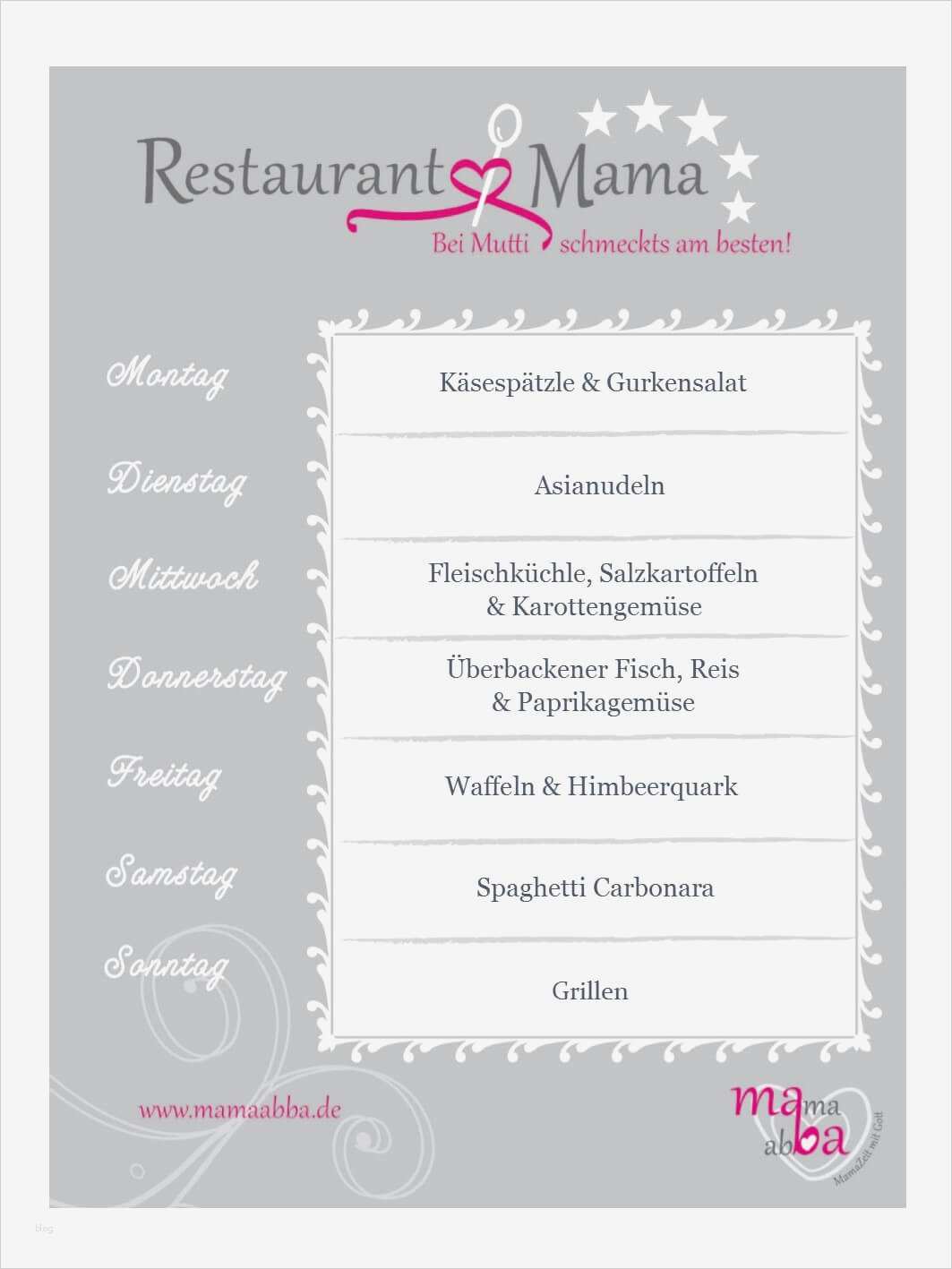 Wochenplan Essen Vorlage Erstaunlich Wochenplan Mamaabba
