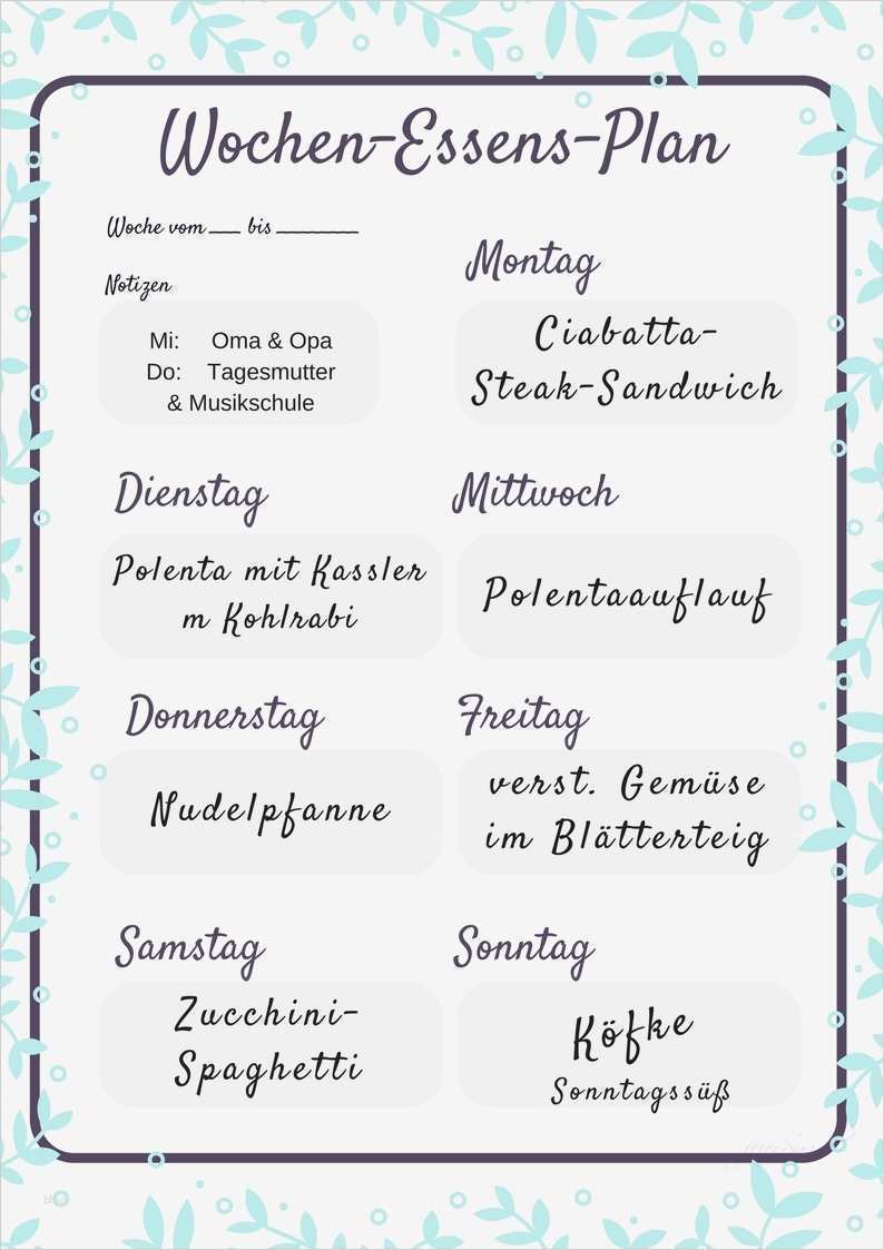 Wochenplan Familie Vorlage Einzigartig Na Was Koche Ich Denn Heute Unser Wochenplan