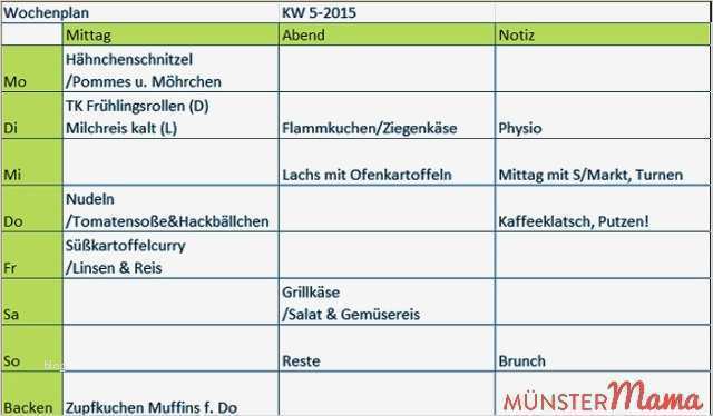 Wochenplan Familie Vorlage Schön Der Wochenplan Wie Ich Es Schaffe Täglich Frisch Zu