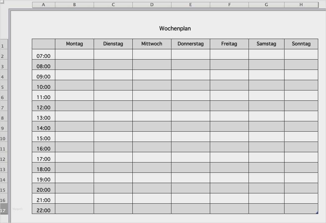 Wochenplan Grundschule Vorlage Wunderbar Fantastisch Lehrer Wochenplan Vorlage Zeitgenössisch