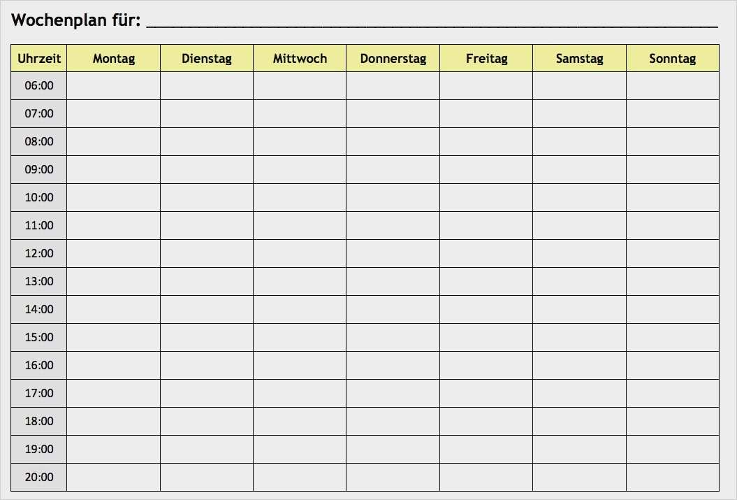 Wochenplan Kind Vorlage Best Of Beste Schüler Wochenplan Vorlage Zeitgenössisch