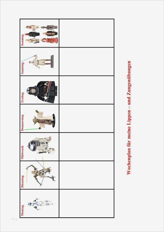 Wochenplan Kind Vorlage Best Of Mft Wochenplan Star Wars Myofunktionelle Störung
