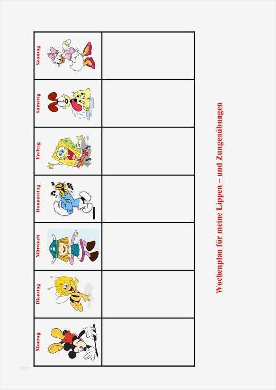 Wochenplan Kind Vorlage Cool Mft Wochenplan Mit Ic Helden Myofunktionelle Störung