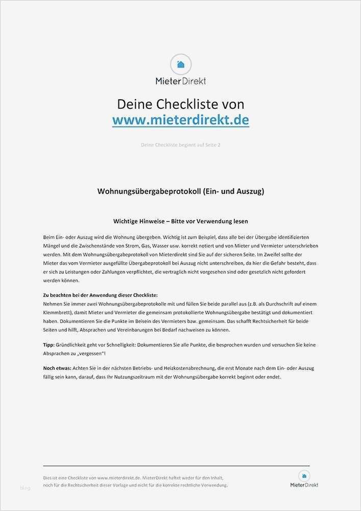 Wohnungsübergabeprotokoll Vorlage Großartig Wohnungsübergabeprotokoll Ein Und Auszug