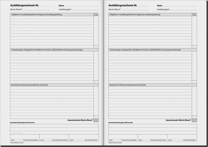 Word Berichtsheft Vorlage Schön Berichtsheft Vorlage Word Einzigartig Ausbildungsnachweis