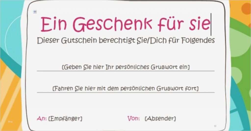 Word Gutschein Vorlage Erstaunlich Gutschein Vorlage Word Download – Giga