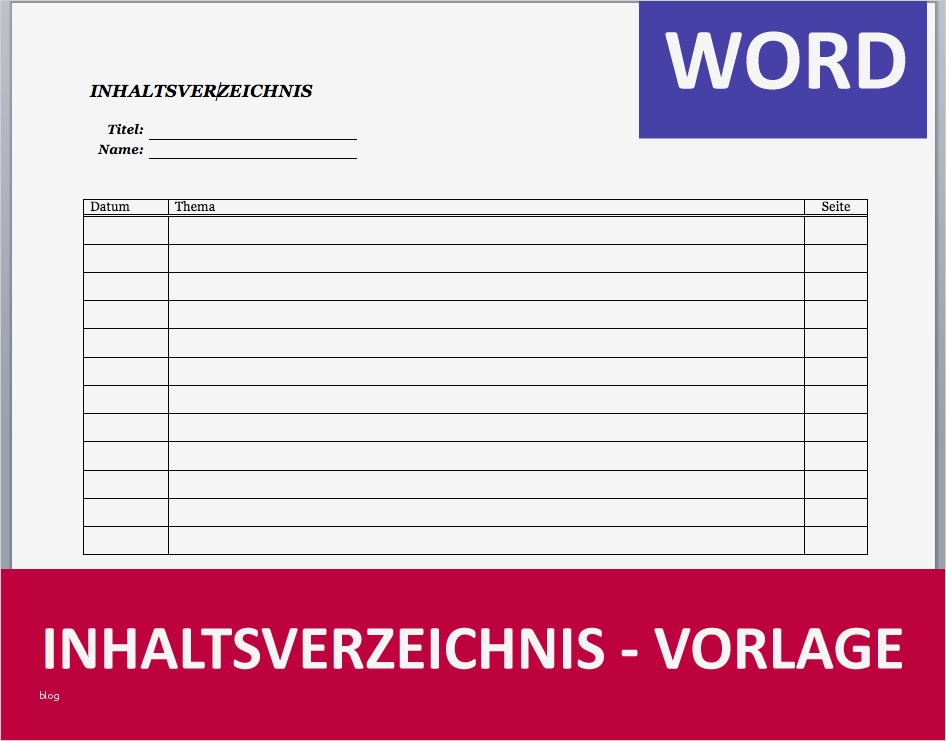 Word Vorlage Bachelorarbeit Erstaunlich Inhaltsverzeichnis Vorlage Beste Kauf Für Mich