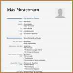 Word Vorlage Bewerbung Lebenslauf Genial 10 Lebenslauf formular Word