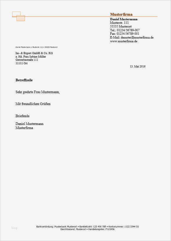 Word Vorlage Brief Elegant Kostenlose Word Briefkopf Vorlagen Herunterladen