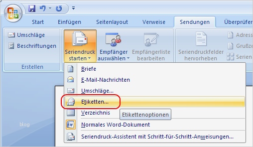 56 Genial Word Vorlage Etiketten Galerie 2 Serienbrief Etiketten in Word 2007 erstellen