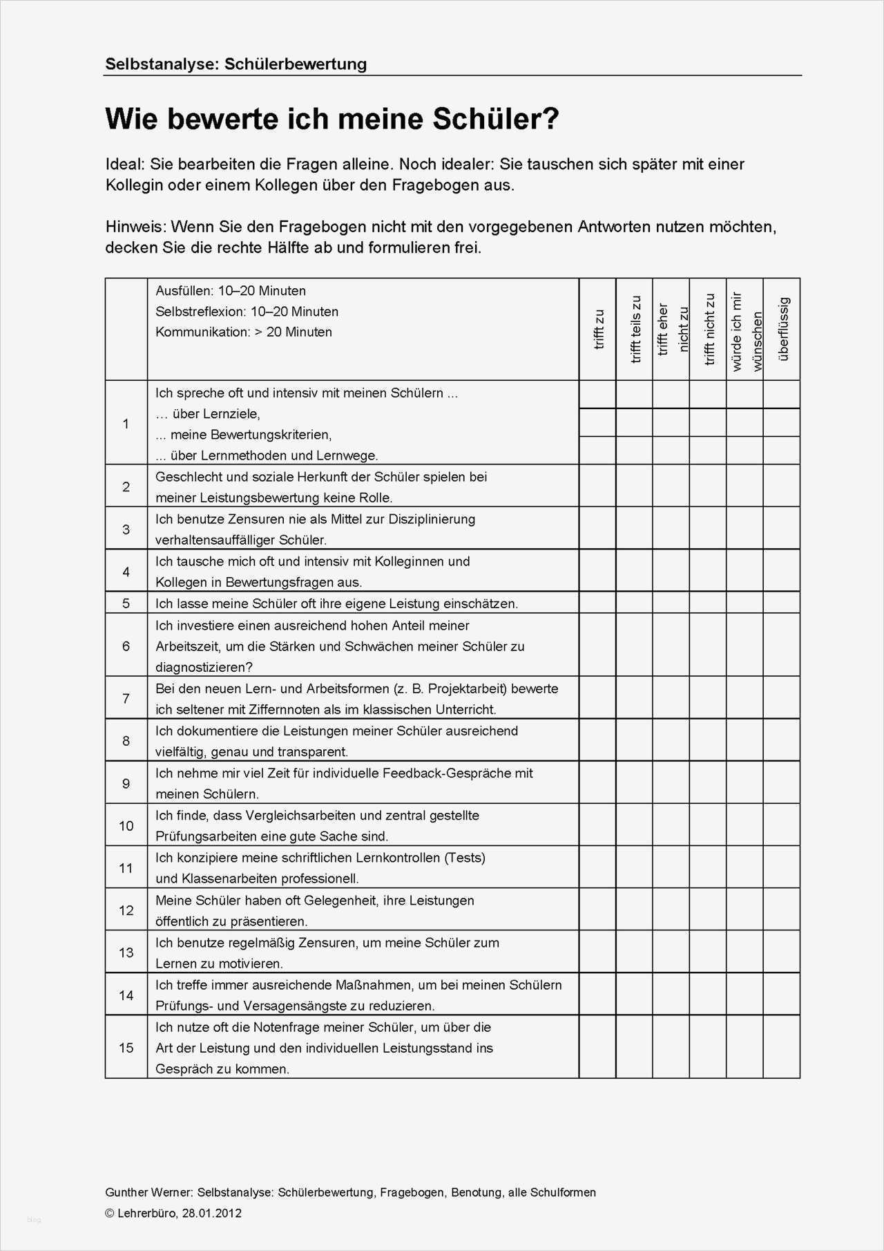 Word Vorlage Fragebogen Elegant Arbeitshilfen · Sekundarstufe I · Lehrerbüro