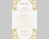 Word Vorlage Hochzeit Inspiration Hochzeit Menü Karte Vorlage Gold Damast Instant Download