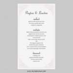 Word Vorlage Hochzeit Süß Ähnliche Artikel Wie Hochzeit Menü Karte Vorlage